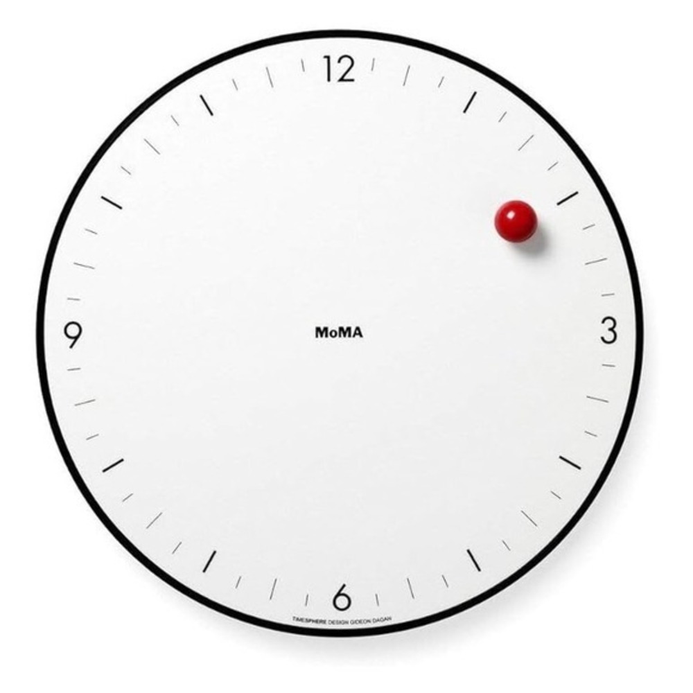 MOMA Gideon Dagan Modern Design Timesphere Wall Clock Made in USA 9.5in MCM
